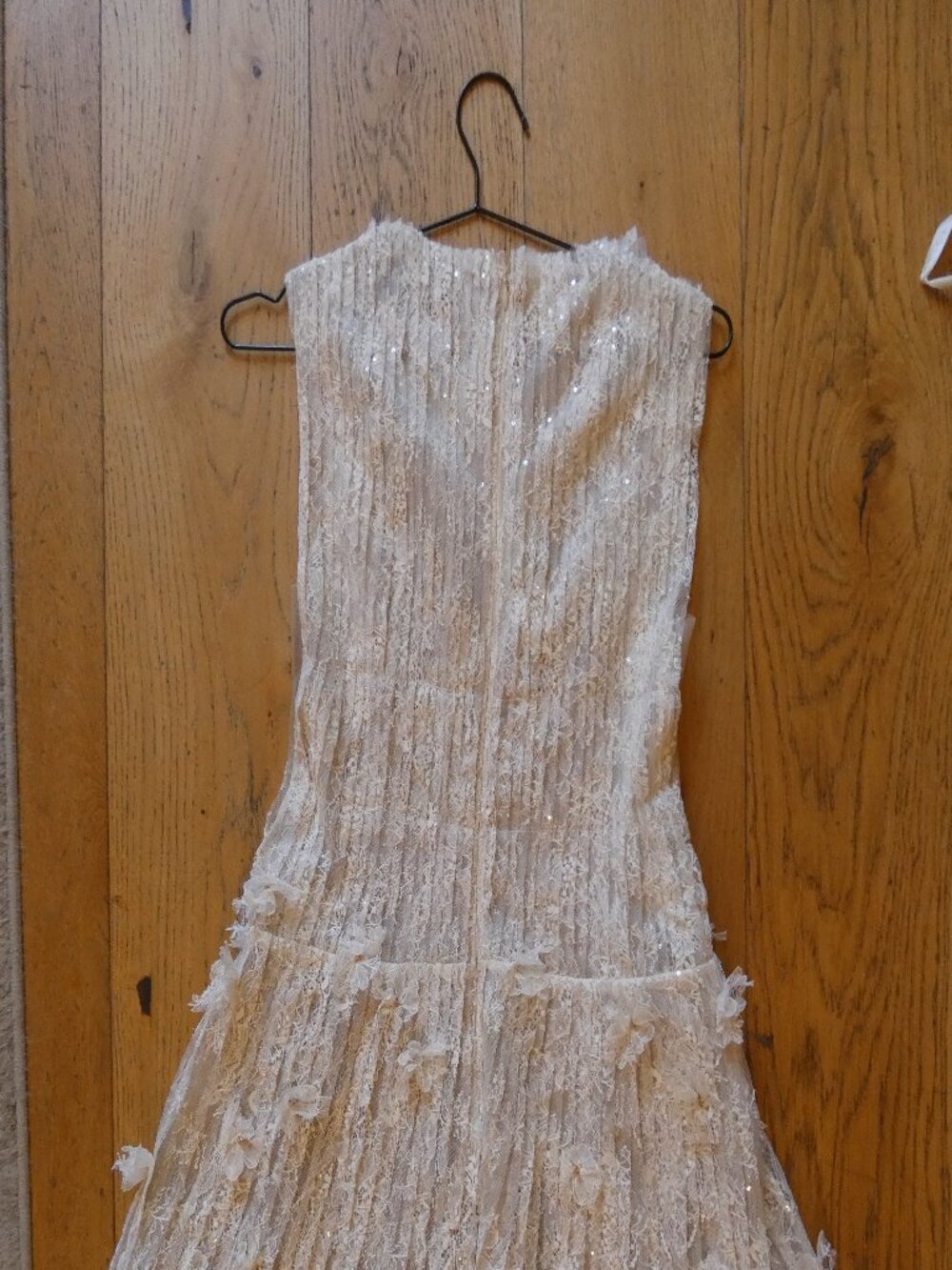 Designer Cream Lace Mini Dress - Picture 2 of 6